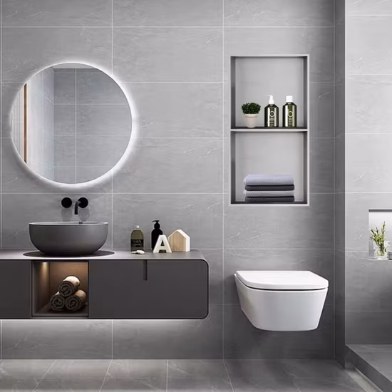 Customized 304 Stainless Steel Single Double Three Black Gold Bathroom Shower Niche