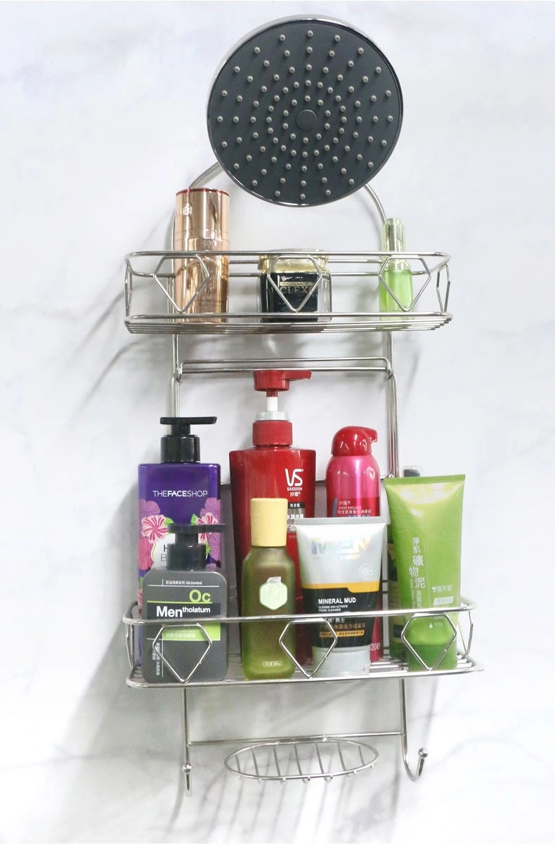 Rust-Proof Stainless Steel Detachable Bathroom Accessories Organizer Rack Bathroom Shelf